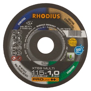 Đá cắt Rodius XT69 MULTI 5 inch 1 T có sẵn cho tất cả các vật liệu