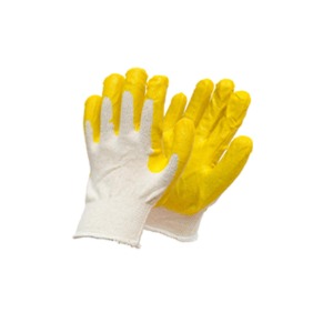 cotton gloves half coated gloves yellow 100 pairs unit