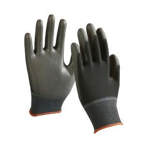 Wearless PU Palm Coated Gloves Black 10 Pairs